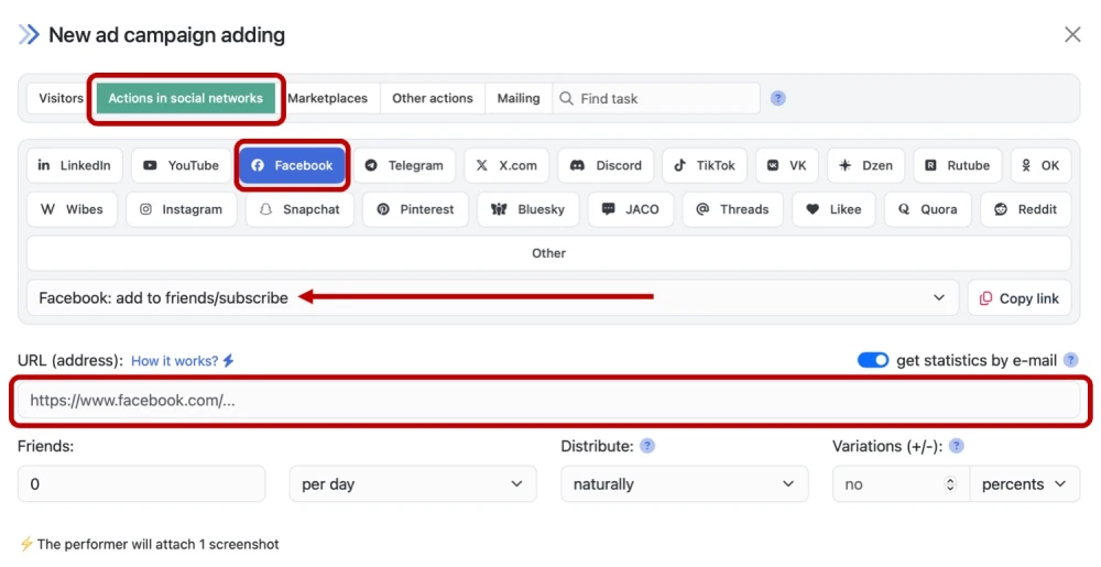 Facebook: boost friends - 2