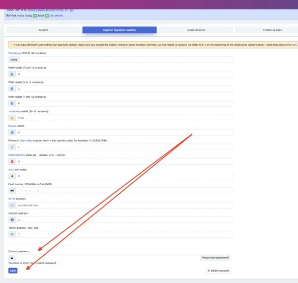 How to withdraw earnings on IPweb - 1