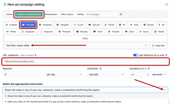 YouTube: boosting video reposts - 3
