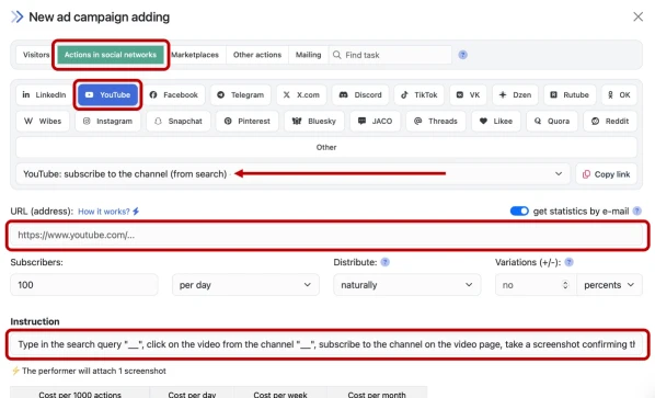 YouTube: boosting channel subscribers (from search) - 4