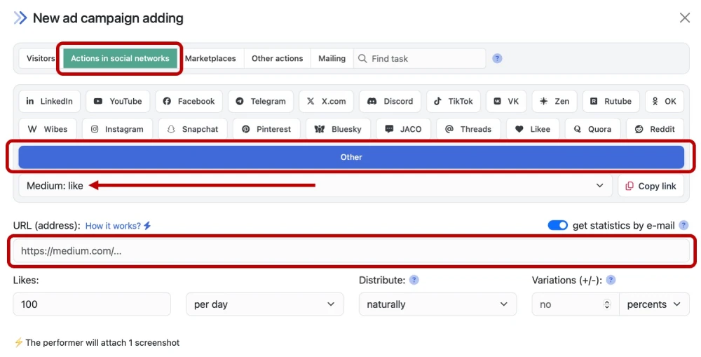 Medium: boosting likes - 2