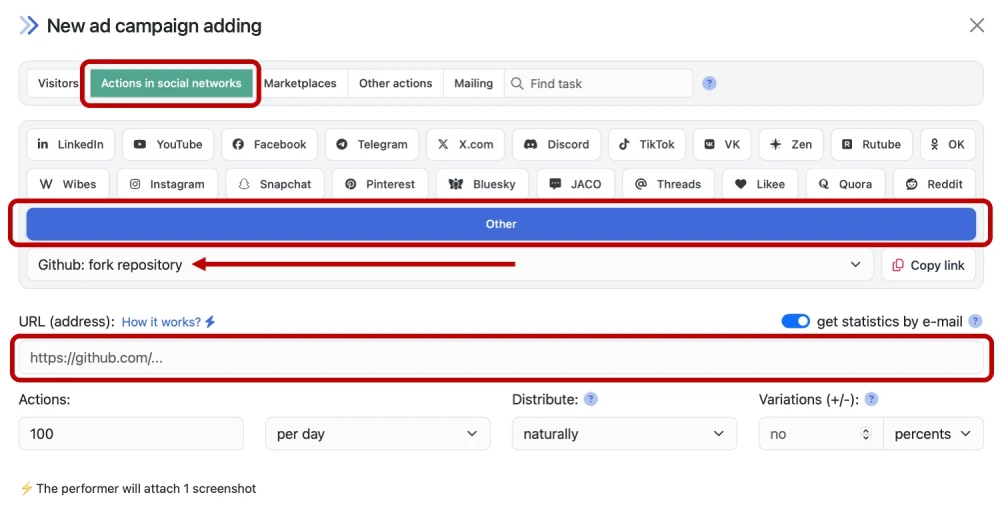 Github: fork repository - 2